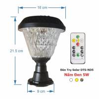 Đèn Trụ Nấm Đen Solar